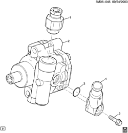 FRONT SUSPENSION-STEERING Cadillac STS 2005-2007 D29 STEERING PUMP ASM (LY7/3.6-7)