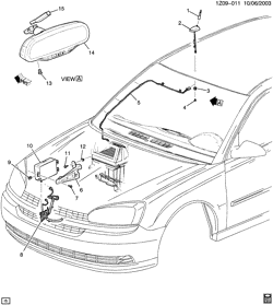 BODY MOUNTING-AIR CONDITIONING-AUDIO/ENTERTAINMENT Chevrolet Malibu (New Model) 2004-2005 Z COMMUNICATION SYSTEM ONSTAR(UE1)