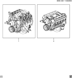 8-ЦИЛИНДРОВЫЙ ДВИГАТЕЛЬ Cadillac CTS 2004-2005 DN69 ENGINE ASM & PARTIAL ENGINE (LS6/5.7S)