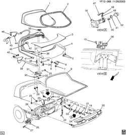 BODY MOLDINGS-SHEET METAL-REAR COMPARTMENT HARDWARE-ROOF HARDWARE Chevrolet Camaro 1995-1998 F87 LIFTGATE HARDWARE