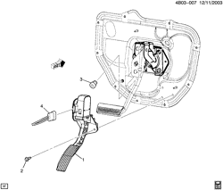 FUEL SYSTEM-EXHAUST-EMISSION SYSTEM Buick Rendezvous 2004-2005 B ACCELERATOR CONTROL (LY7/3.6-7)
