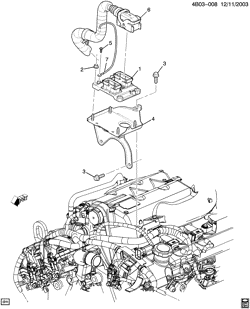 FUEL SYSTEM-EXHAUST-EMISSION SYSTEM Buick Rendezvous 2004-2006 B E.C.M. MODULE & RELATED PARTS (LY7/3.6-7)