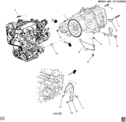 FREIOS Buick Century 2002-2005 W69 TRANSAXLE TO ENGINE/AUTOMATIC TRANSMISSION (LG8)