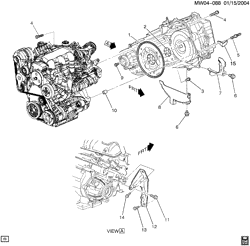 6-CYLINDER ENGINE Buick Century 2000-2003 W COVER/TRANSMISSION CONVERTER (LG8)