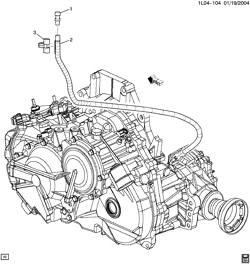 АВТОМАТИЧЕСКАЯ КОРОБКА ПЕРЕДАЧ Chevrolet Equinox 2005-2009 LG TRANSFER CASE VENT TUBE (M45)