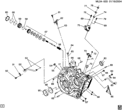 TRANSFER CASE Chevrolet Equinox 2005-2006 L AUTOMATIC TRANSMISSION PART 2 CASE & RELATED PARTS