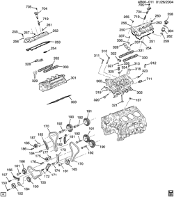 6-ЦИЛИНДРОВЫЙ ДВИГАТЕЛЬ Buick LaCrosse/Allure 2005-2008 W19 ENGINE ASM-3.6L V6 PART 2 CYLINDER HEAD & RELATED PARTS (LY7/3.6-7)