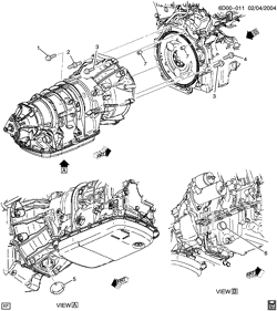 АВТОМАТИЧЕСКАЯ КОРОБКА ПЕРЕДАЧ Cadillac CTS 2003-2004 D69 TRANSMISSION TO ENGINE MOUNTING (LY9/2.6M,LA3/3.2N, M82)