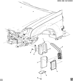 FUEL SYSTEM-EXHAUST-EMISSION SYSTEM Cadillac CTS 2004-2005 DN69 P.C.M. MODULE & WIRING HARNESS (LS6/5.7S)