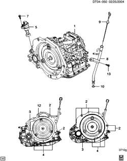 TRANSMISSÃO AUTOMÁTICA Chevrolet Aveo Hatchback (NON CANADA AND US) 2004-2007 T AUTOMATIC TRANSAXLE & FILL TUBE(ML4)