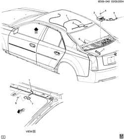 BODY MOUNTING-AIR CONDITIONING-AUDIO/ENTERTAINMENT Cadillac CTS 2003-2007 D69 VEHICLE INFORMATION SYSTEM (U2X)