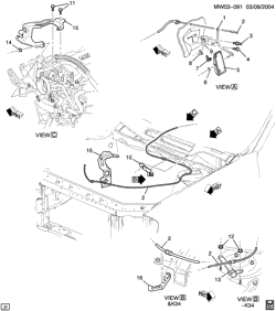 FUEL SYSTEM-EXHAUST-EMISSION SYSTEM Chevrolet Impala 2004-2005 W19-27 ACCELERATOR CONTROL-V6 (LA1/3.4E)