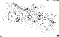 FUEL SYSTEM-EXHAUST-EMISSION SYSTEM Hummer H2 2003-2003 N2 VAPOR CANISTER & RELATED PARTS (LQ4/6.0U)