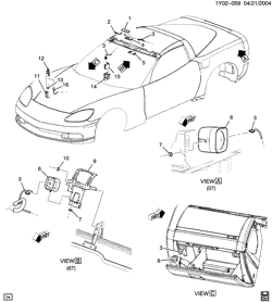 СТАРТЕР-ГЕНЕРАТОР-СИСТЕМА ЗАЖИГАНИЯ-ЭЛЕКТРООБОРУДОВАНИЕ-ЛАМПЫ Chevrolet Corvette 2005-2013 Y ALARM SYSTEM/ANTI THEFT (UA2)