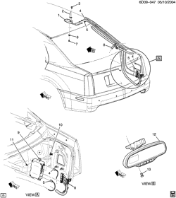 BODY MOUNTING-AIR CONDITIONING-AUDIO/ENTERTAINMENT Cadillac STS 2005-2006 D29 COMMUNICATION SYSTEM ONSTAR(UE1)