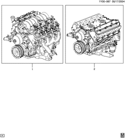 8-CYLINDER ENGINE Chevrolet Corvette 2004-2004 Y ENGINE ASM & PARTIAL ENGINE (LS1/5.7G,LS6/5.7S)