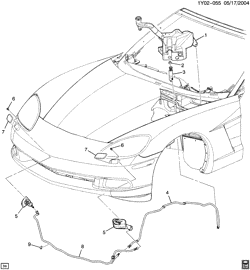 СТАРТЕР-ГЕНЕРАТОР-СИСТЕМА ЗАЖИГАНИЯ-ЭЛЕКТРООБОРУДОВАНИЕ-ЛАМПЫ Chevrolet Corvette 2005-2013 Y HEADLAMP WASHER (CE4)