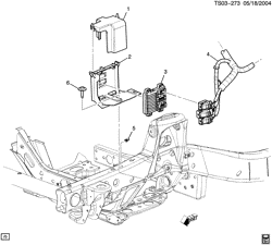FUEL SYSTEM-EXHAUST-EMISSION SYSTEM Saab 9-7X 2005-2007 T1 E.C.M. MODULE & WIRING HARNESS (LH6/5.3M)