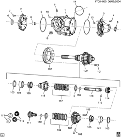 BRAKES-REAR AXLE-PROPELLER SHAFT-WHEELS Cadillac XLR 2004-2005 Y DIFFERENTIAL CARRIER PART 2 (SIDES)