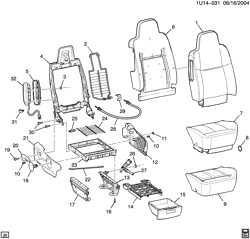 INTERIOR TRIM-FRONT SEAT TRIM-SEAT BELTS Chevrolet Venture APV 2001-2003 U SEAT ASM/PASSENGER (AV5)