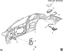 КРЕПЛЕНИЕ КУЗОВА-КОНДИЦИОНЕР-АУДИОСИСТЕМА Chevrolet Monte Carlo 2000-2003 W27 AUDIO SYSTEM