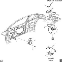 КРЕПЛЕНИЕ КУЗОВА-КОНДИЦИОНЕР-АУДИОСИСТЕМА Chevrolet Monte Carlo 2004-2004 W27 AUDIO SYSTEM