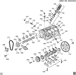 MOTOR 6 CILINDROS Buick Rendezvous 2004-2005 B ENGINE ASM-3.4L V6 PART 1 CYLINDER BLOCK & RELATED PARTS (LA1/3.4E)
