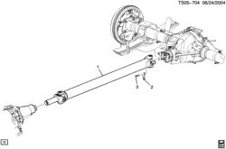 RODAS - EIXO TRASEIRO Hummer H3 2006-2010 N1 PROP SHAFT MOUNTING/REAR AXLE