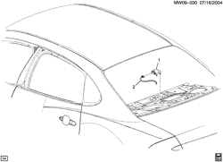 КРЕПЛЕНИЕ КУЗОВА-КОНДИЦИОНЕР-АУДИОСИСТЕМА Buick LaCrosse/Allure 2007-2009 W19 NAVIGATION SYSTEM/COMPASS MODULE(U68)