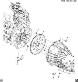 8-CYLINDER ENGINE Saab 9-7X 2005-2009 T1 ENGINE TO TRANSMISSION MOUNTING (LL8/4.2S)