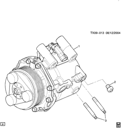 BODY MOUNTING-AIR CONDITIONING-AUDIO/ENTERTAINMENT Buick Terraza (2WD) 2005-2006 UX1 A/C COMPRESSOR ASM (LX9/3.5L, EXC C69)