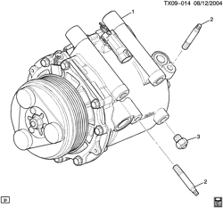 BODY MOUNTING-AIR CONDITIONING-AUDIO/ENTERTAINMENT Buick Terraza (2WD) 2005-2006 UX1 A/C COMPRESSOR ASM (LX9/3.5L, C69)