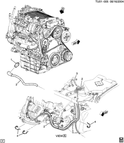 COOLING SYSTEM-GRILLE-OIL SYSTEM Chevrolet Uplander (2WD) 2007-2009 U1 ENGINE BLOCK HEATER (K05)