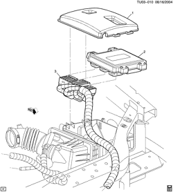 FUEL SYSTEM-EXHAUST-EMISSION SYSTEM Chevrolet Uplander (AWD) 2005-2006 UX1 P.C.M. MODULE & WIRING HARNESS (LX9/3.5L)