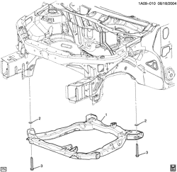 BODY MOUNTING-AIR CONDITIONING-AUDIO/ENTERTAINMENT Chevrolet HHR 2006-2011 A BODY MOUNTING