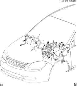 СТАРТЕР-ГЕНЕРАТОР-СИСТЕМА ЗАЖИГАНИЯ-ЭЛЕКТРООБОРУДОВАНИЕ-ЛАМПЫ Chevrolet Cobalt 2005-2010 A WIRING HARNESS/INSTRUMENT PANEL