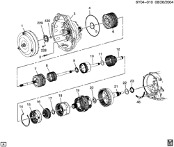 BRAKES Cadillac XLR 2004-2006 YV AUTOMATIC TRANSMISSION (M22) PART 2 (5L50-E) INTERNAL COMPONENTS