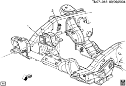 CHÂSSIS - RESSORTS - PARE-CHOCS - AMORTISSEURS Hummer H2 SUV - 06 Bodystyle 2004-2009 N2 TREUIL RÉCEPTEUR