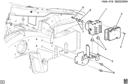 5-SPEED MANUAL TRANSMISSION Pontiac Pursuit 2005-2006 A BRAKE PRESSURE MODULATOR VALVE & MOUNTING(JL9,JM4)