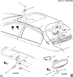 SUP. DE CARR. - AIR CLIM.- AUDIO/DIVERTISSEMENT Chevrolet Cobalt 2005-2005 A SYSTÈME DE COMMUNICATION ONSTAR(UE1)
