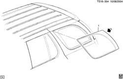 CAB AND BODY PARTS-WIPERS-MIRRORS-DOORS-TRIM-SEAT BELTS Lt Truck GMC Envoy Denali (4WD) 2002-2009 ST155(06) WINDOWS/BODY SIDE