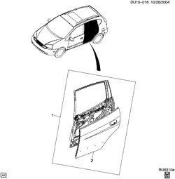 PARE-BRISE - ESSUI-GLACE - RÉTROVISEURS - TABLEAU DE BOR - CONSOLE - PORTES Chevrolet Vivant 2004-2007 U DOOR/REAR