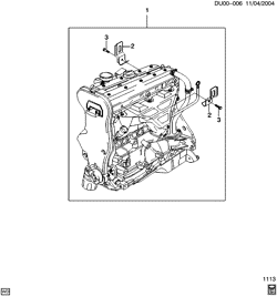 MOTEUR 4 CYLINDRES Chevrolet Vivant 2004-2007 U ENGINE ASM-2.0L L4 COMPLETE (L34/2.0Z)