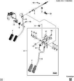 FUEL SYSTEM-EXHAUST-EMISSION SYSTEM Chevrolet Optra 2004-2007 J ACCELERATOR CONTROL
