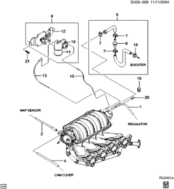 FUEL SYSTEM-EXHAUST-EMISSION SYSTEM Chevrolet Vivant 2004-2007 U A.I.R. CONTROL VALVE & RELATED PARTS (L91/1.6D)