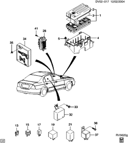STARTER-GENERATOR-IGNITION-ELECTRICAL-LAMPS Chevrolet Epica 2004-2006 V BLOCK/ACCESSORY WIRING JUNCTION
