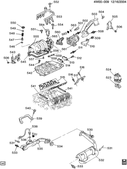 MOTOR 6 CILINDROS Buick Regal 1993-1995 W ENGINE ASM-3.8L V6 PART 5 MANIFOLDS & FUEL RELATED PARTS (L27/3.8L)