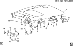 INTERIOR TRIM-FRONT SEAT TRIM-SEAT BELTS Cadillac Deville 1998-1999 KD ROOF HEADLINER (SUNROOF CF5)