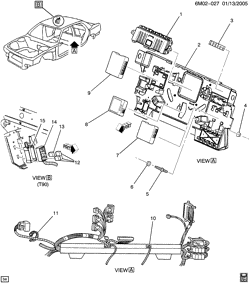 LÂMPADAS-ELÉTRICAS-IGNIÇÃO-GERADOR-MOTOR DE ARRANQUE Cadillac Hearse/Limousine 1998-1999 KD CONVENIENCE CENTER REAR COMPARTMENT MULTIUSE MODULES