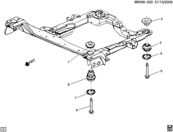 BODY MOUNTING-AIR CONDITIONING-AUDIO/ENTERTAINMENT Buick Century 2004-2004 W BODY MOUNTING